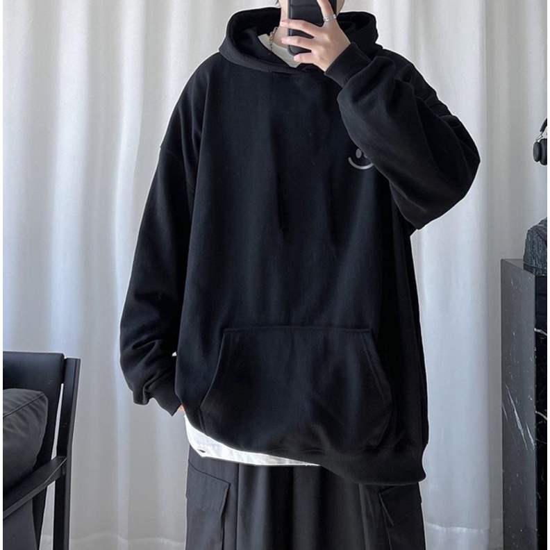 Áo nỉ hai màu đen trắng đẹp, áo nỉ đôi, áo hoodie unisex, áo nỉ bông