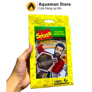 Set 100 Sticker Hình Dán Barber hớt tóc