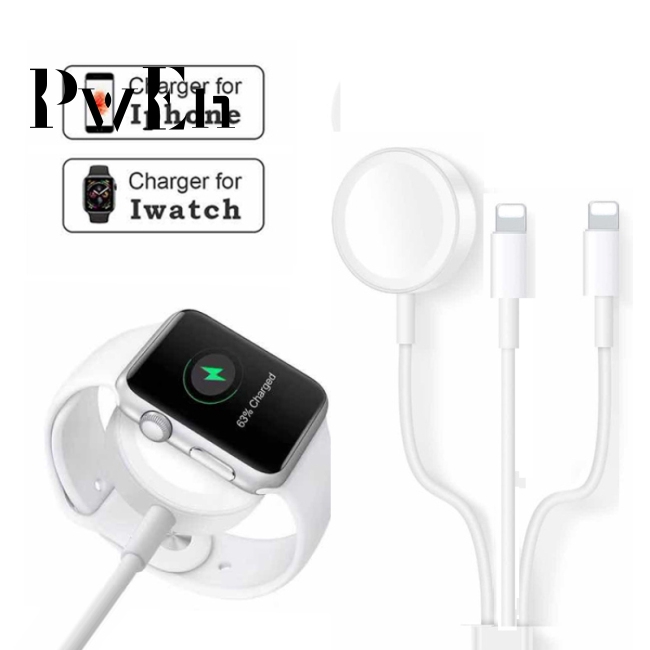 Bộ sạc không dây 3 trong 1 đồng hồ thông minh iWatch 1 2 3 4 có chuôi USB cho iPhone 5 6 7 tiện lợi