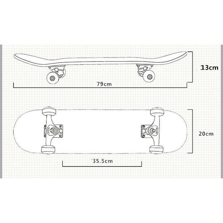 Ván trượt thể thao, ván trượt chuyên nghiệp skateboard longboard mặt nhám