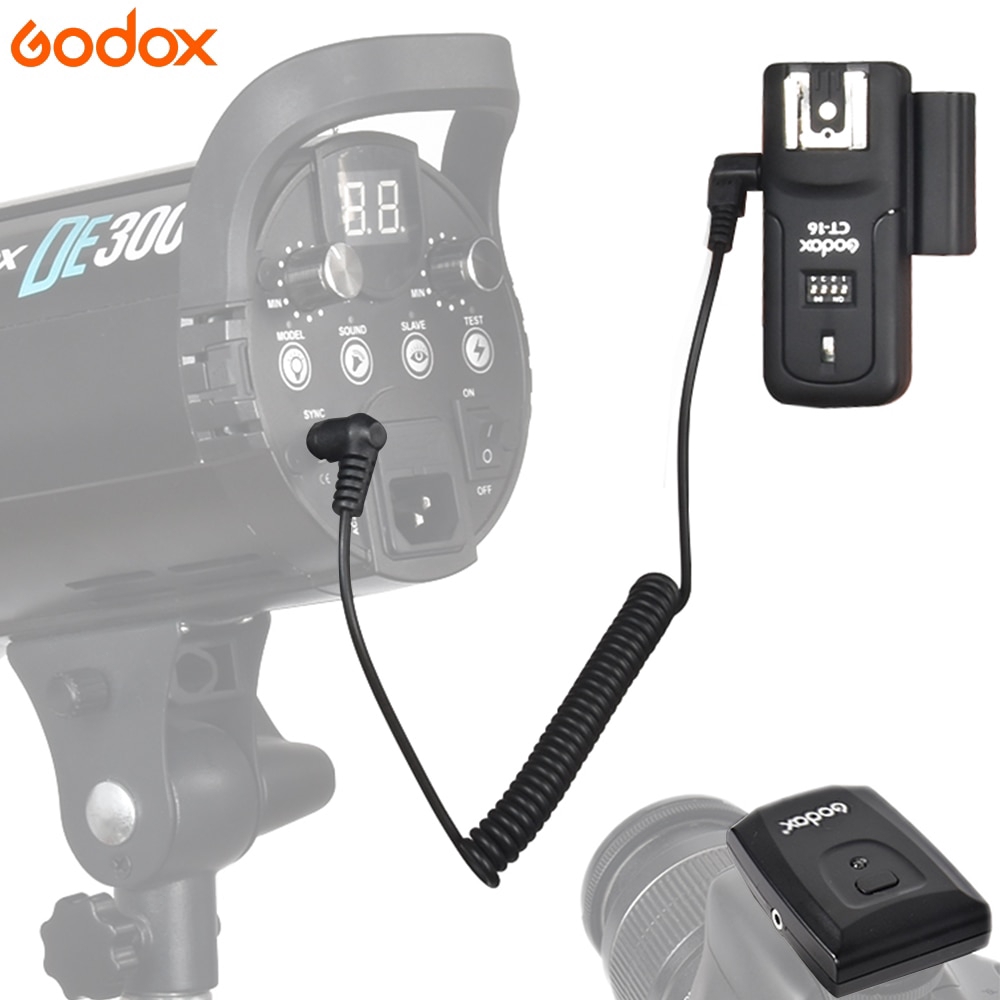Godox CT-16 16 Channels Wireless Radio Flash Trigger Transmitter + Receiver Set for Canon Studio Flash