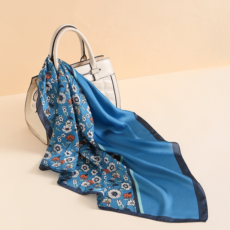 Khăn Choàng Lụa In Hình Vuông 70CM (27.5*27.5 Inches) WJ1026-74