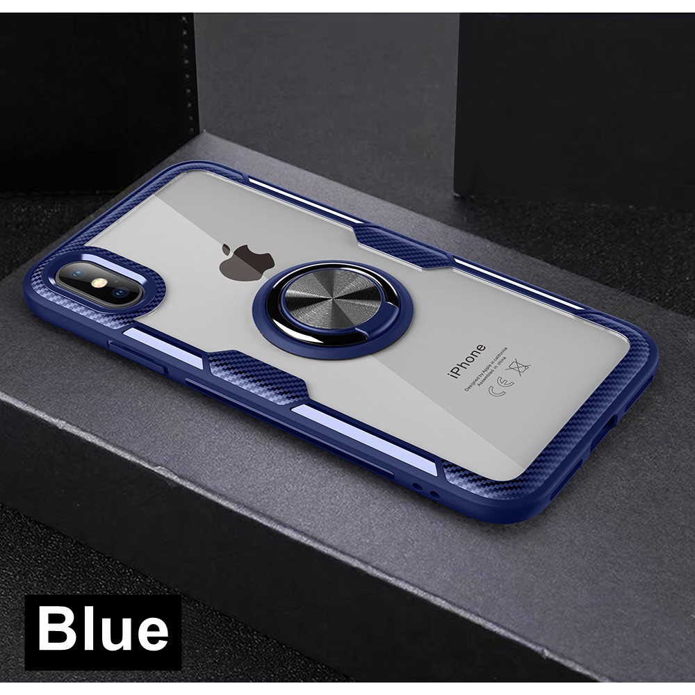 Ốp điện thoại có nhẫn đỡ cho iPhone SE2 SE 2020 11 Pro Max XS Max XS XR X 6 6S 7 8 Plus Luxury Ultra-thin Stand Holder Clear Ring Phone Case