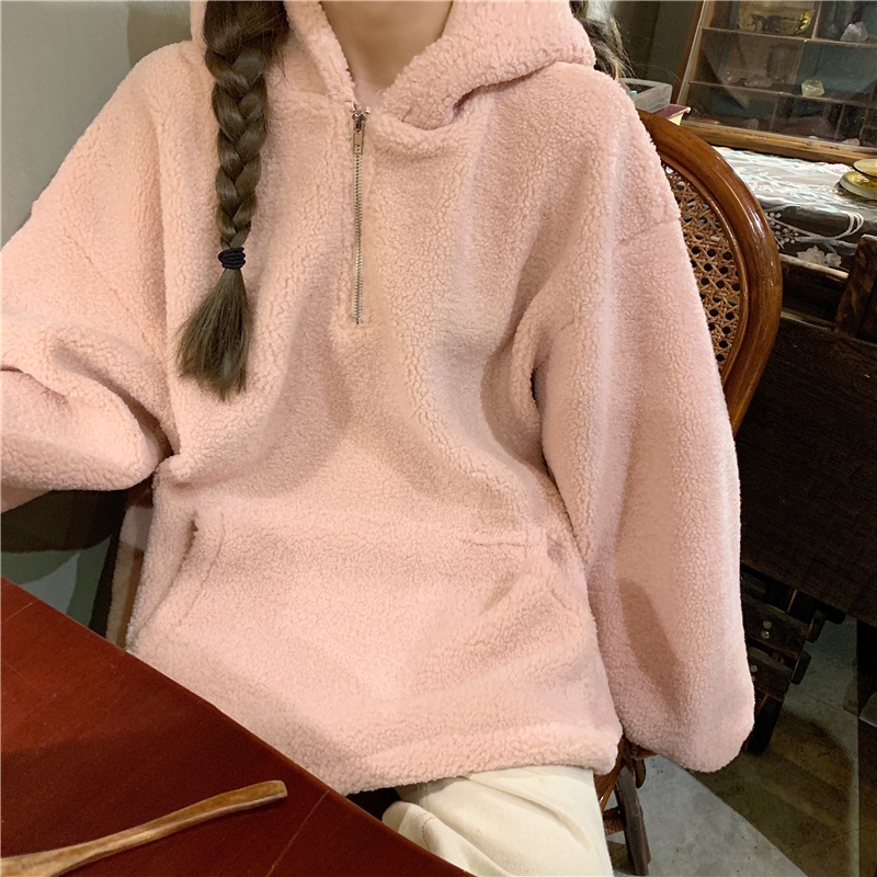 Áo hoodie dài tay dáng rộng thiết kế mới thời trang dành cho mùa đông | BigBuy360 - bigbuy360.vn