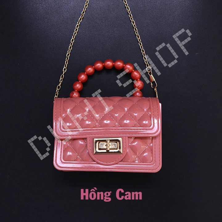 Túi Xách Mini Phối Dây Xích Kiểu Dáng Dễ Thương Xinh Xắn Dành Cho Nữ