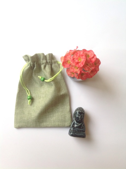 Túi vải bố sợi đay 13*17cm dây rút đựng bài Tarot trang sức mỹ phẩm quà tặng túi thơm