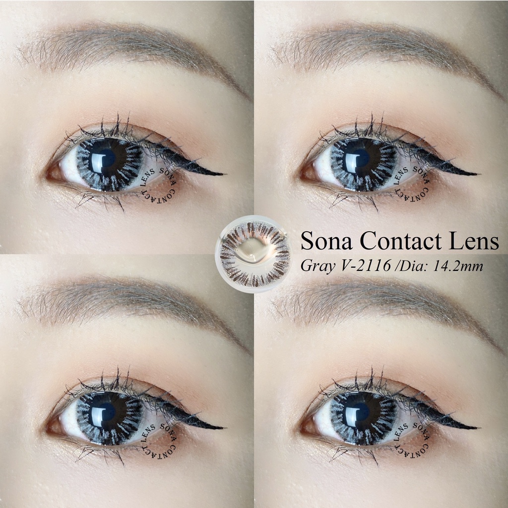 Lens Gray V-2116 [EXP 9/2023] (kính áp tròng Sona Hàn Quốc)