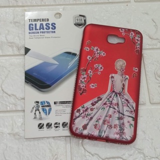 Ốp lưng thời trang dẻo đính đá cho samsung J7 prime tặng kính cường lực