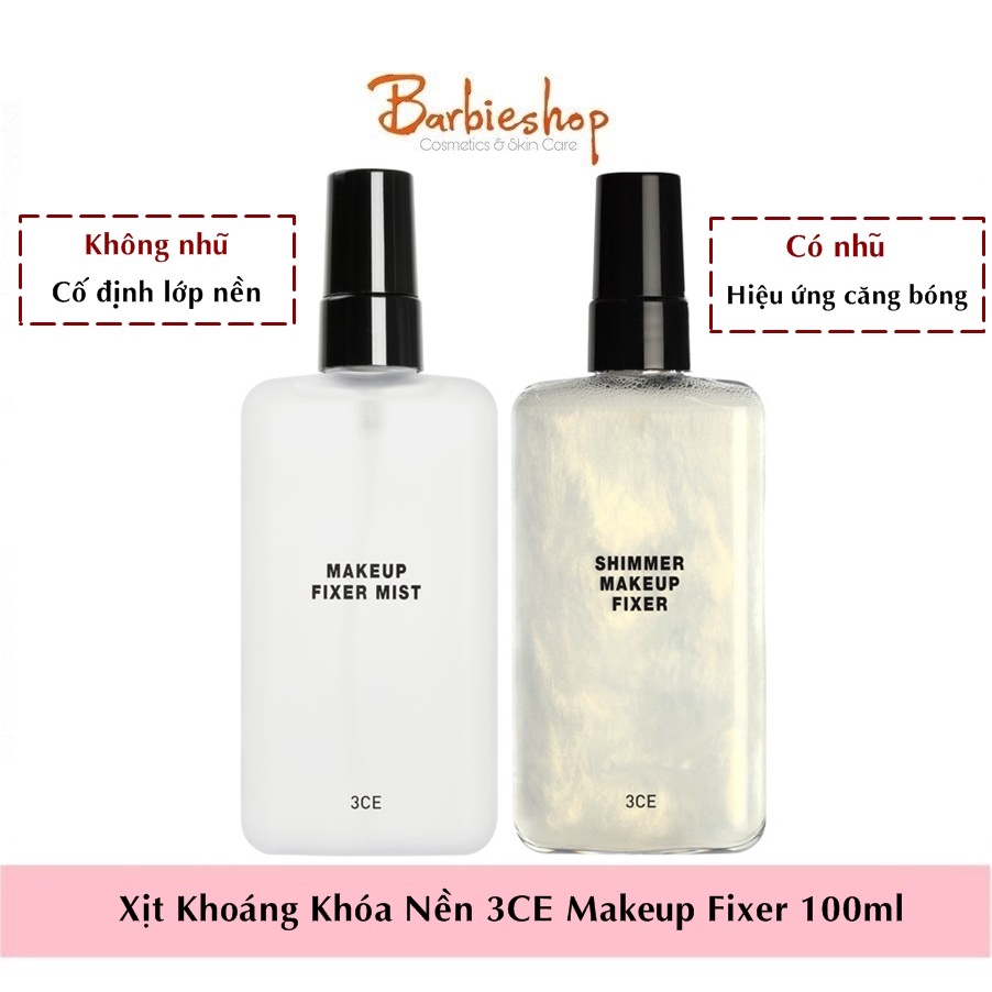 Xịt Khoáng Khóa Nền 3CE Makeup Fixer 100ml