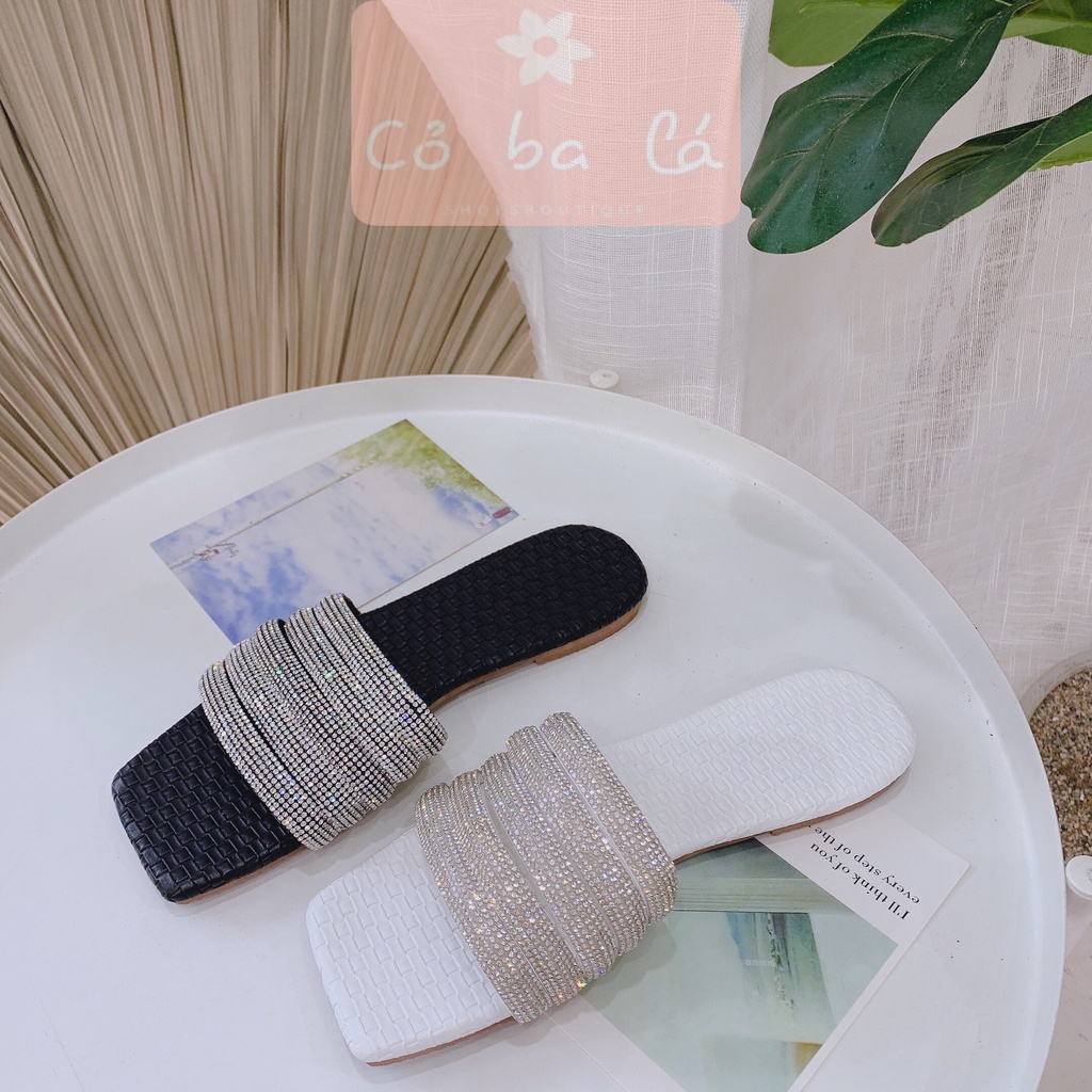 LÊ NỮ COBALA SHOES - DÉP THỜI TRANG ĐẾ BỆT MŨI VUÔNG - DÉP LÊ MŨI VUÔNG QUAI ĐÁ - D21110100