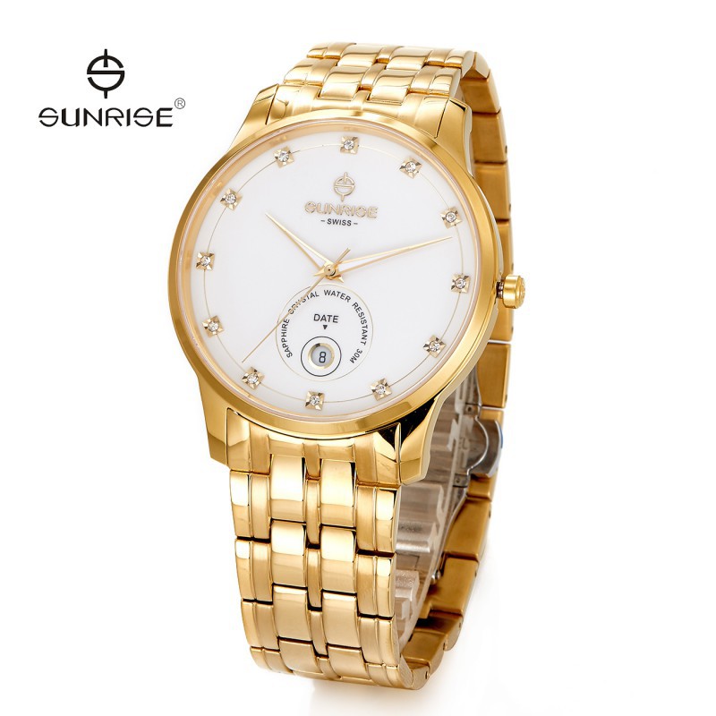 Đồng hồ Sunrise nam chính hãng Nhật Bản M1138.SA.G.T - kính saphire nguyên khối chốn