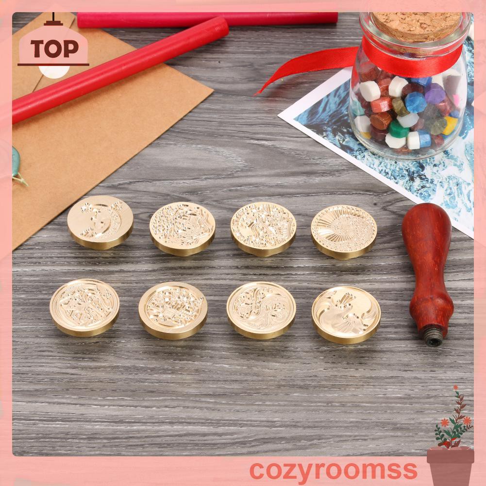 Sáp Vintage Sealing Wax Stamp Head DIY Dedicated Seal Stamp Replace Copper Head