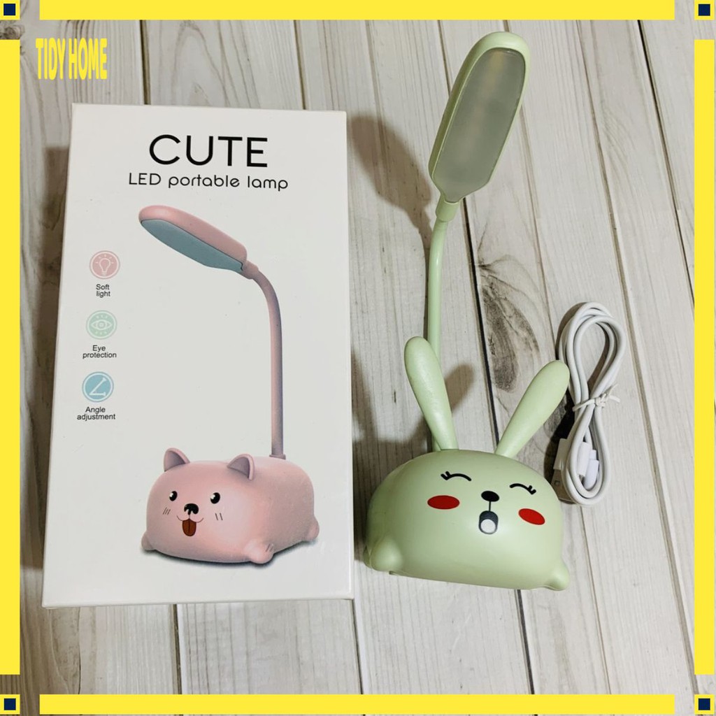 Đèn học để bàn hình gấu KUTE , đèn LED kêt nối USB, đèn MINI trag trí bàn học