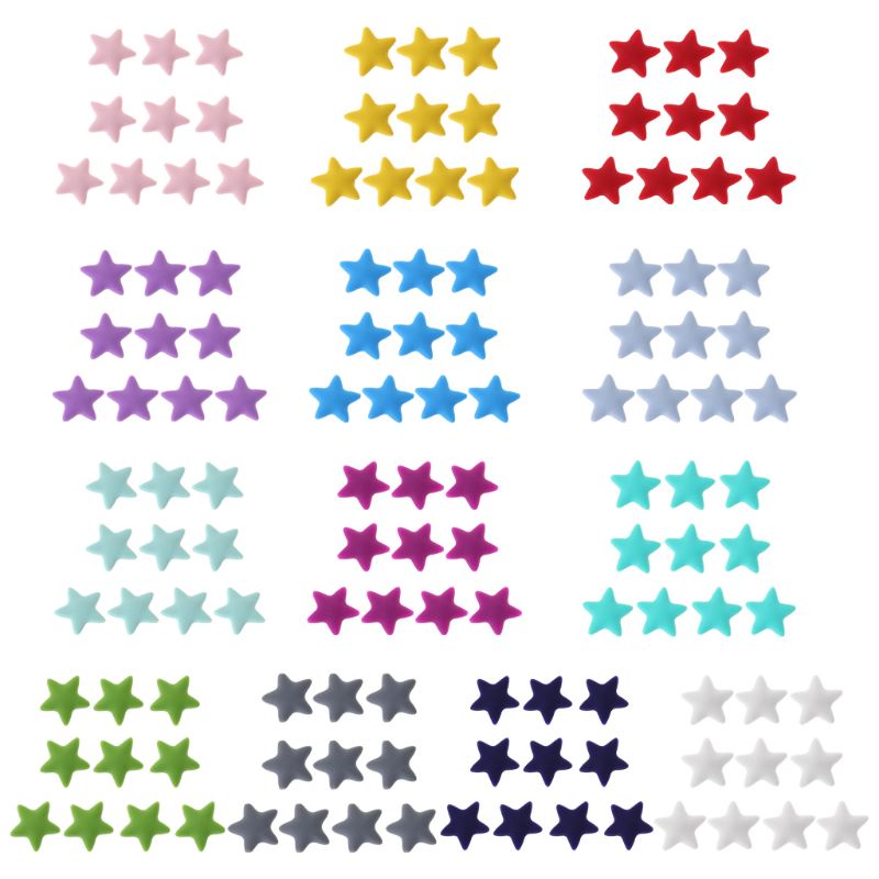 Set 10 Hạt Silicone Làm Đồ Gặm Mọc Răng DIY Cho Bé Sơ Sinh