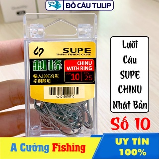 Lưỡi Câu Cá SUPE CHINU Nhật Bản ( ĐỦ SIZE : 1 đến 10 ) - Lưỡi Câu Đơn , Lưỡi Câu Đơn Thép , Lưỡi Câu Cá Siêu Bền ,
