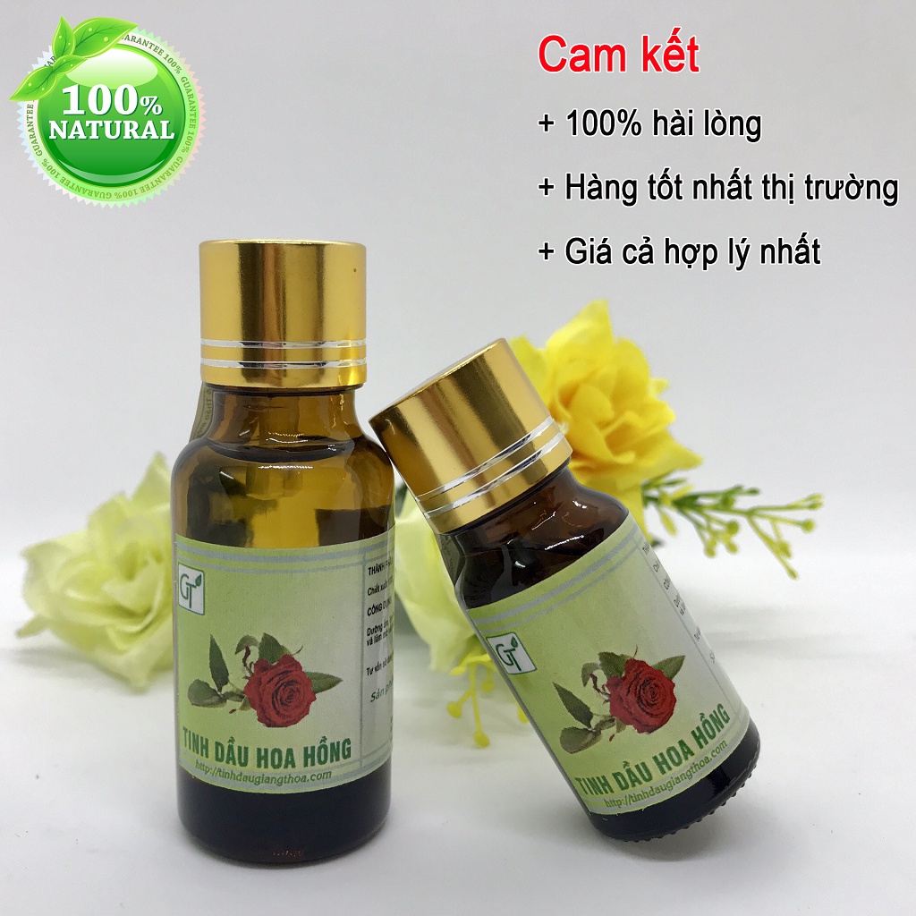 Tinh Dầu Hoa Hồng Nguyên Chất 100ml - Xông Phòng, Treo Xa, Treo Tủ Giúp Khử mùi, Hương Thơm Tự Nhiên  -