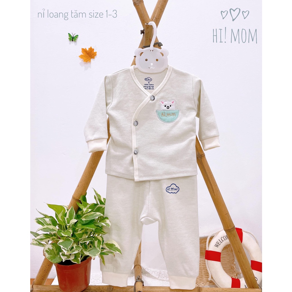 Bộ quần áo nỉ loang tăm Himom