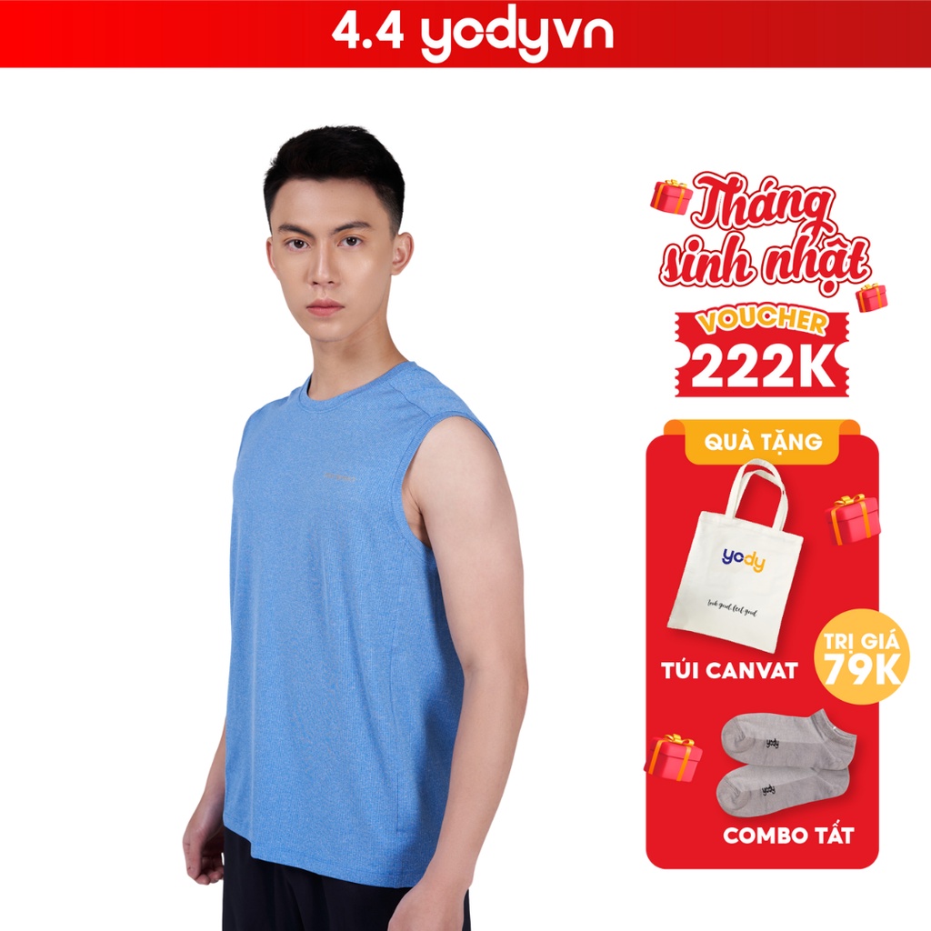 Áo ba lỗ nam YODY, áo t-shirt tanktop nam thể thao năng động thoáng mát thấm hút mồ hôi STM5071