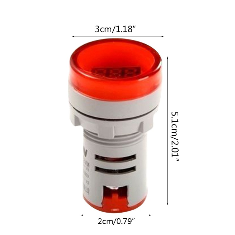 Vôn Kế Điện Tử Mini Màn Hình LED AC 50-500V