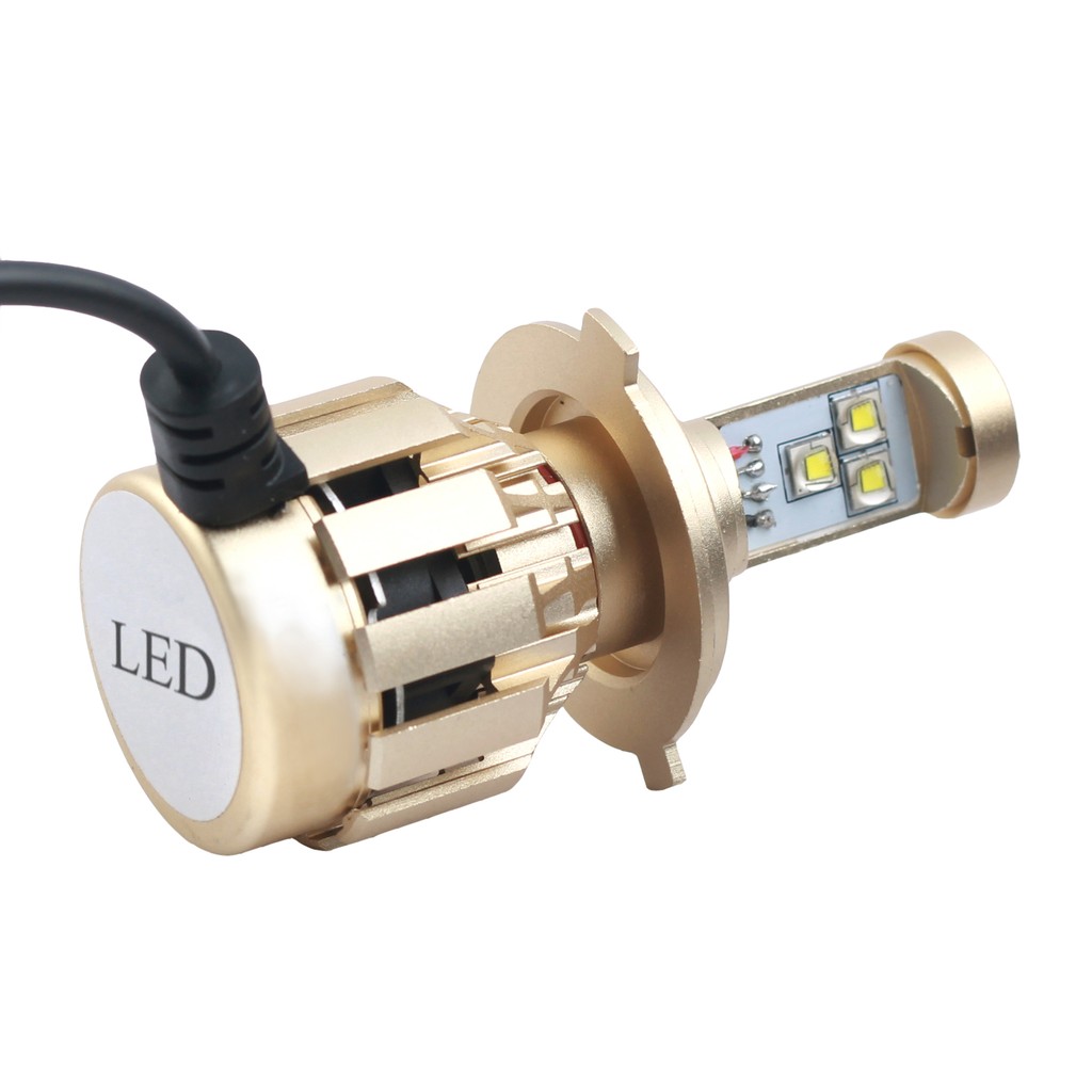 Đèn Led Fa-cos H4 (sơn vàng - 6000k)