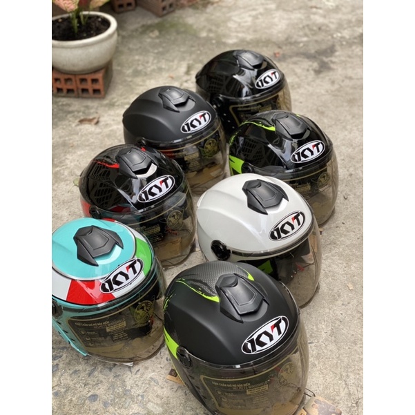 [Xả Kho] Mũ bảo hiểm 3/4 XH01 lên logo KYT cực đẹp, Fullbox và BH 12 tháng