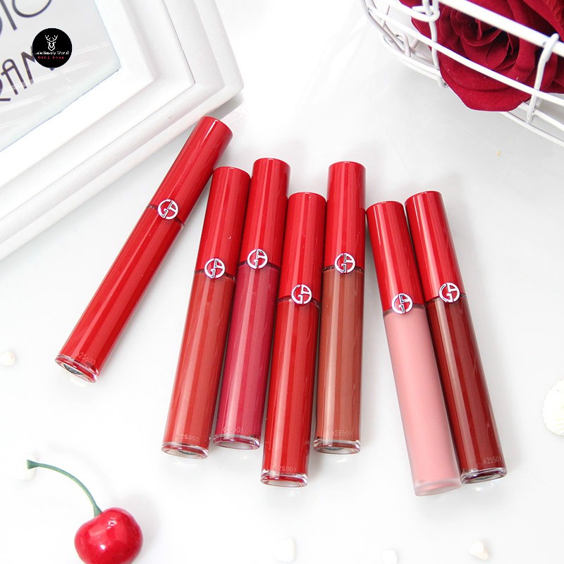 Son lì GIORGIO ARMANI chất son mềm mịn với vỏ màu đỏ - đen sang trọng | BigBuy360 - bigbuy360.vn