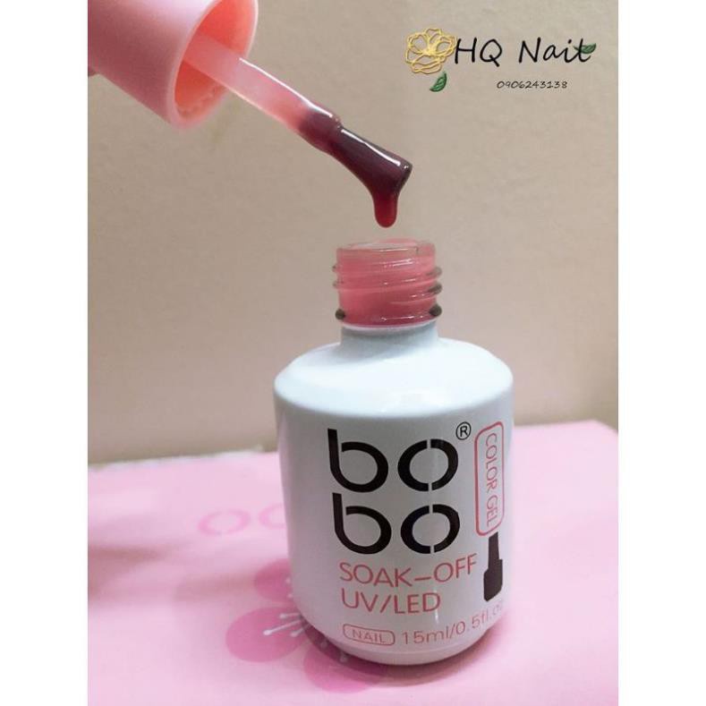 Sơn thạch Bobo màu hồng baby, sơn gel thạch hồng Thiên Di Nail