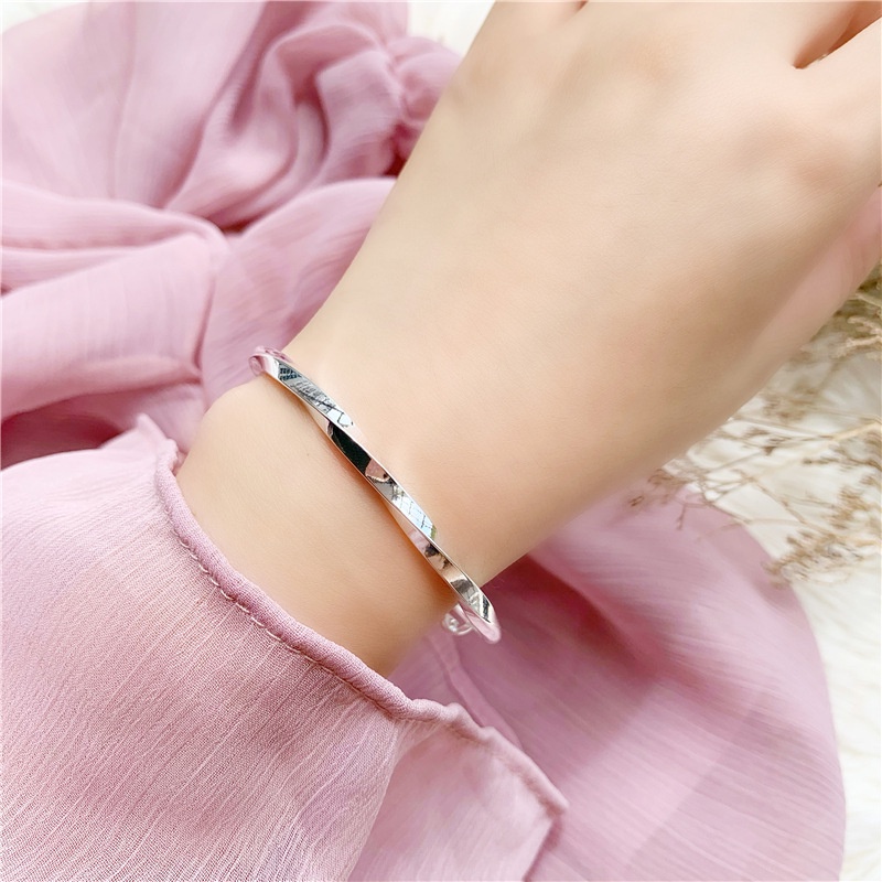 ❤zheting❤ tay thời trang nữ mạ bạc 925 tùy chỉnh đơn giản