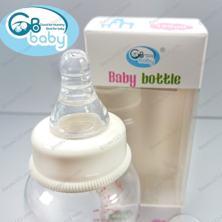 Bình sữa nhựa cao cấp CỔ HẸP 150ml không BPA - GB BABY