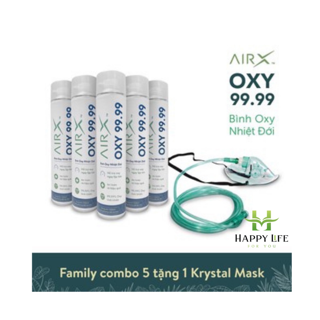 Mặt nạ OXY Krystal kèm dây dẫn khí - Happy Life for You