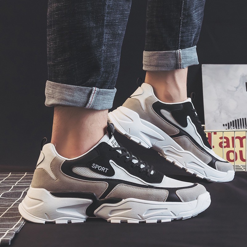 Giày Nam Thể Thao Sneaker Tăng Chiều Cao Phối Da Lộn Cao Cấp Rẻ Đẹp BOM-GN-030 | BigBuy360 - bigbuy360.vn