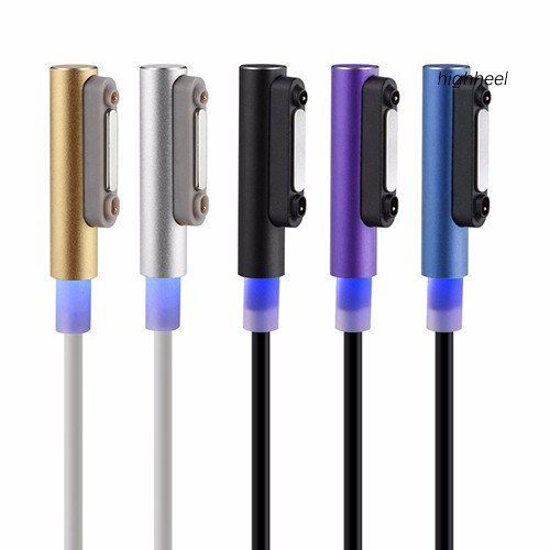 Dây Cáp Sạc Usb Bằng Nhôm Từ Tính Có Đèn Led Cho Sony Xperia Z1 Z2 Z3 Compact Z Ultra