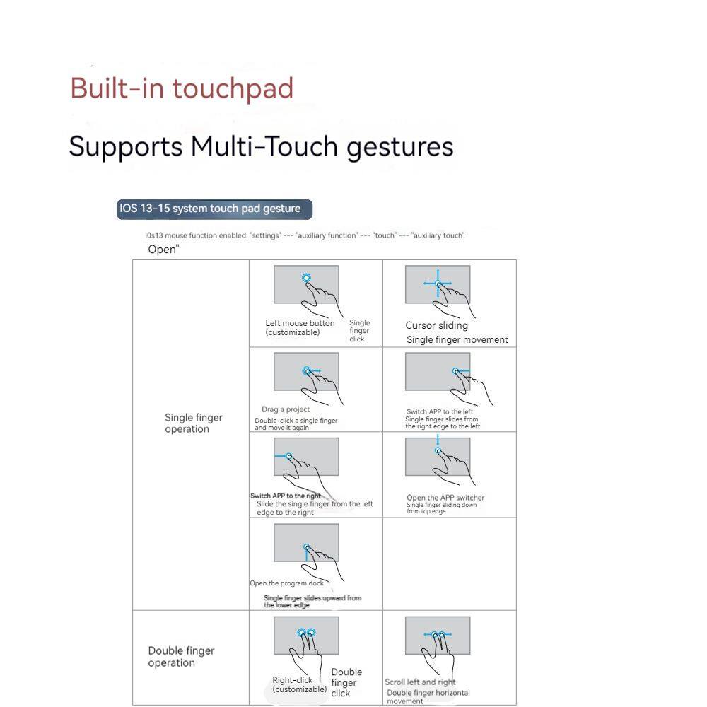 Xumu Magnetic Touchpad Wireless Bluetooth Keyboard Case For iPad Pro 11 3th gen 2021 Air 4 4th gen Air 5 5th gen 10.9 inch 2020 2018 Not Detachable Trackpad Vertical Split Leather Holder Stand Protection Cover