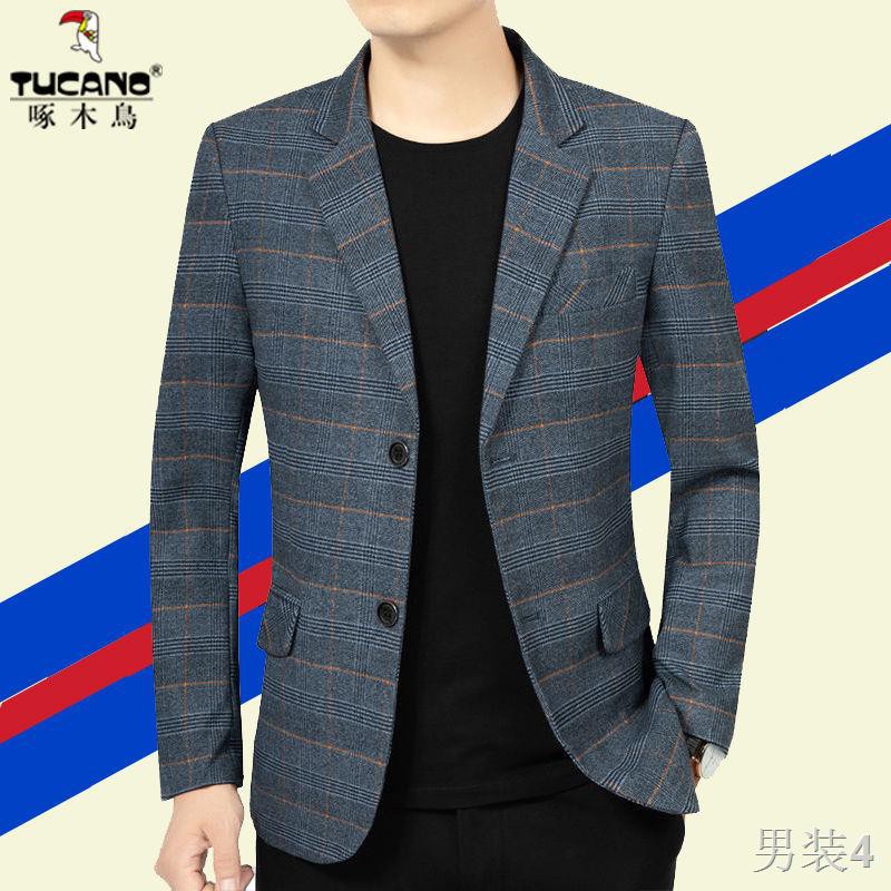 Bộ quần áo nam mới Gõ kiến ​​trúc casual suit khoác 2021 mùa xuân đơn phong cách, vest hàng hiệu cao cấp phiên b