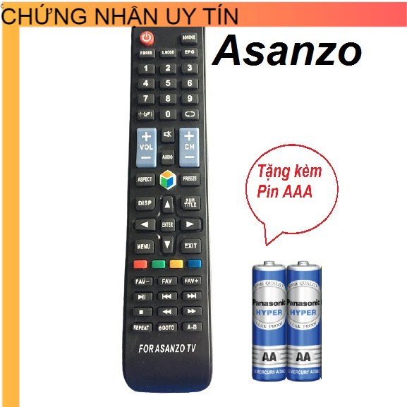 Điều khiển tivi Asanzo,Remote điều khiển tivi Asanzo smart dài