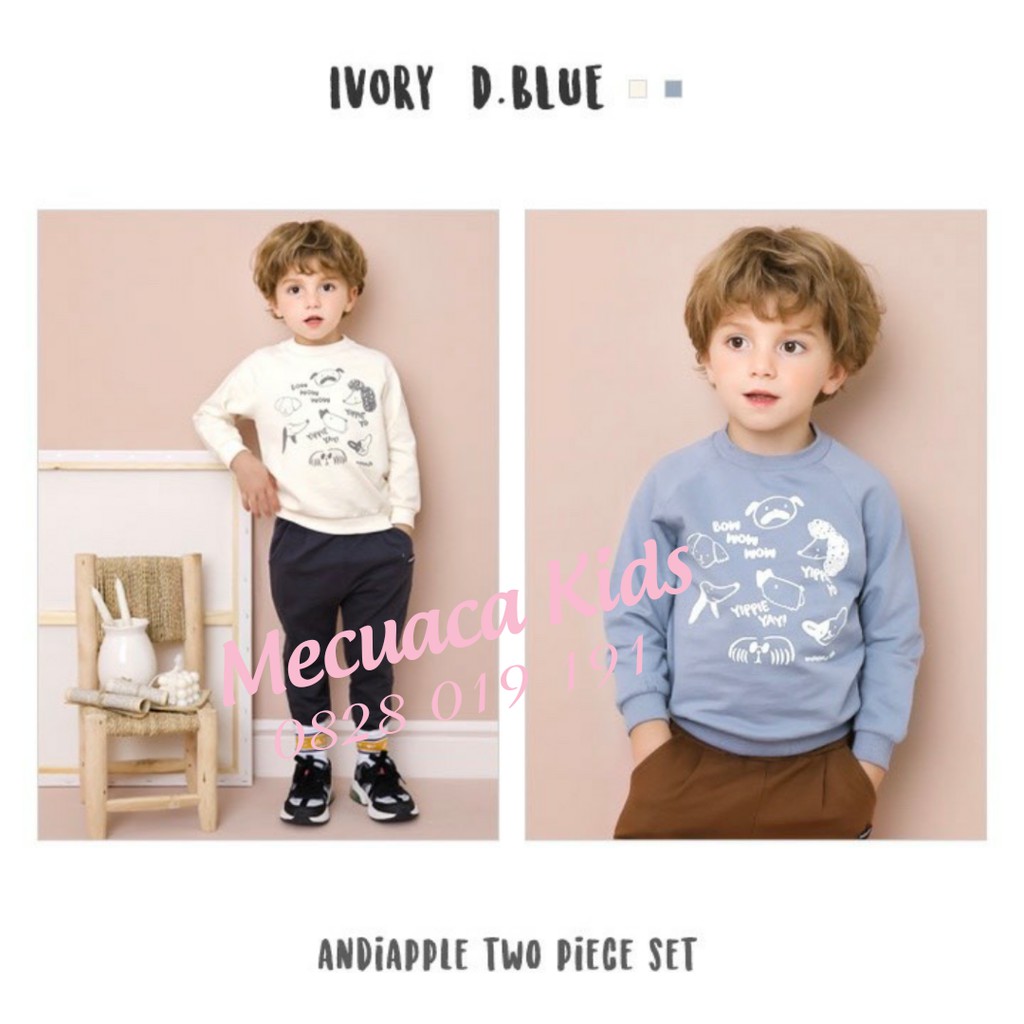 Set bộ nỉ da cá cho bé/bé trai/bé gái xuất Hàn dư xịn