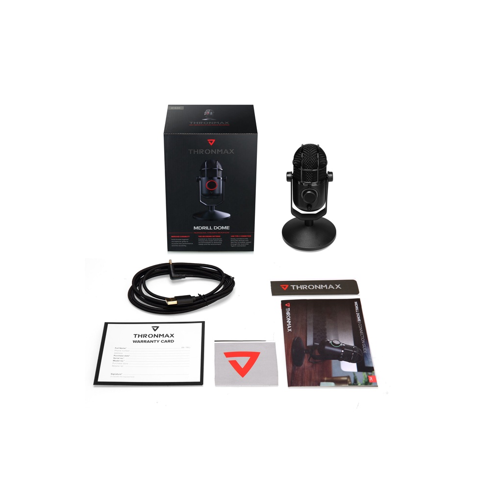 Microphone Thronmax Mdrill Dome M3 Jet Black 48kHz - Hàng chính hãng