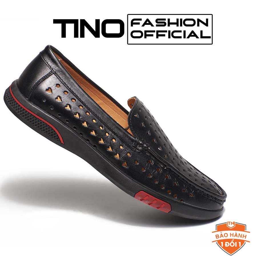 Giày lười nam đục lỗ laze thoáng khí GL17 Tino