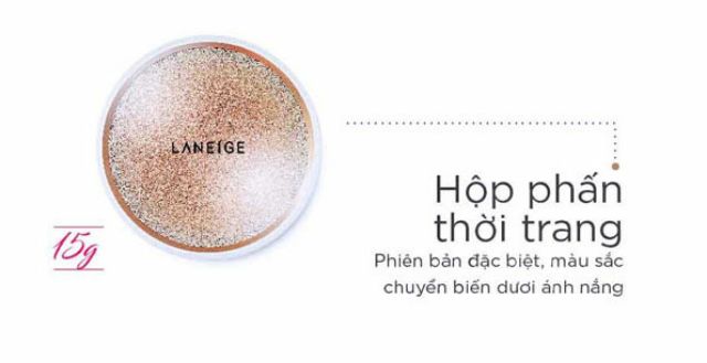 Kem phấn nền ngăn ngừa lão hóa Laneige BB Cushion Anti-aging Ex Neutral 15gr*2