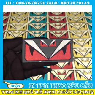 Tem mắt fendi phản quang 4x9cm