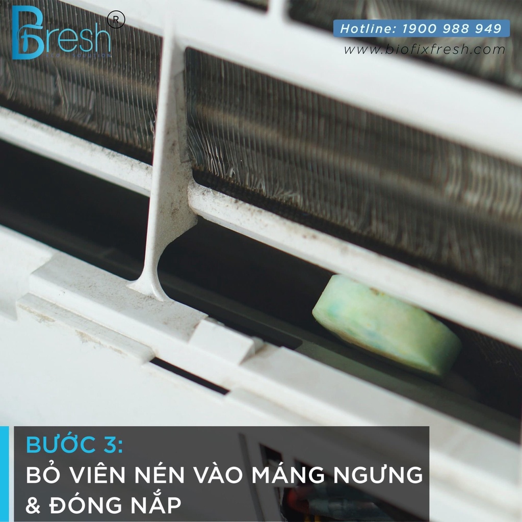 BFRESH Viên nén khử mùi và thông tắc máy lạnh CA90 (1 viên)