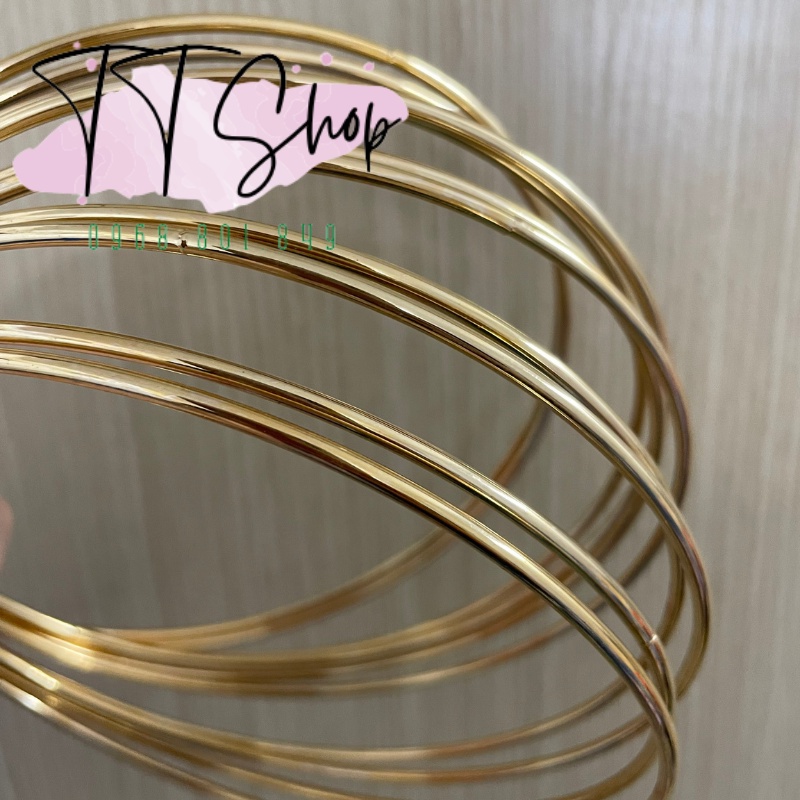 Vòng vàng (gold) dreamcatcher, vòng làm quai túi xách handmade, phụ kiện macrame [10cm - 15cm) | TT Shop