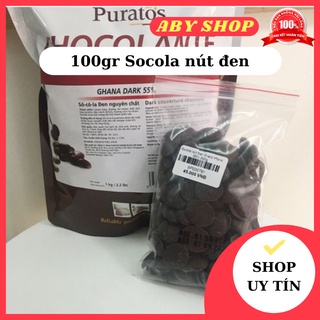 100gr Socola nút đen 55% LOẠI NGON socola Puratos 55% cacao một món ăn vặt