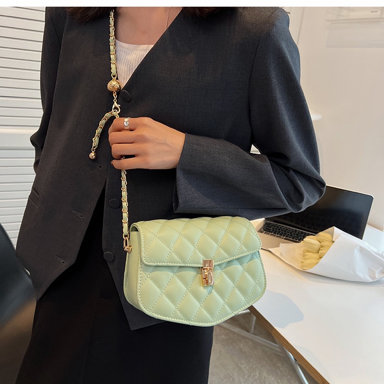 Túi Đeo Vai Hình Thoi Cỡ Nhỏ Màu Vàng Dễ Phối Đồ Thời Trang Cho Nữ