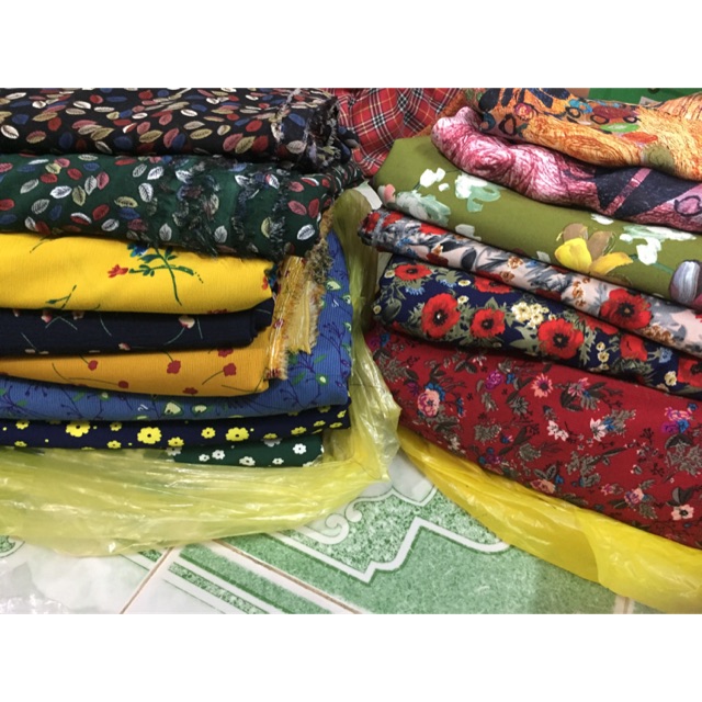 Set vải hoa lụa , tăm