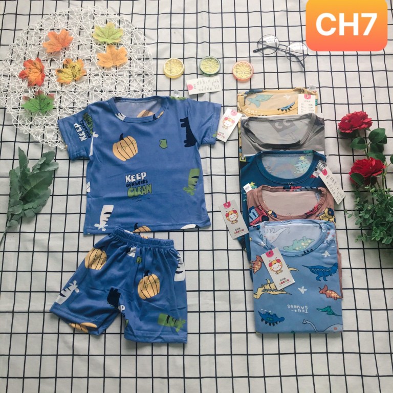 Đồ bộ bé trai bé gái ,Quần áo bé trai bé gái 1 2 3 4 5 6 7 tuổi chất thun lạnh co giãn 4 chiều