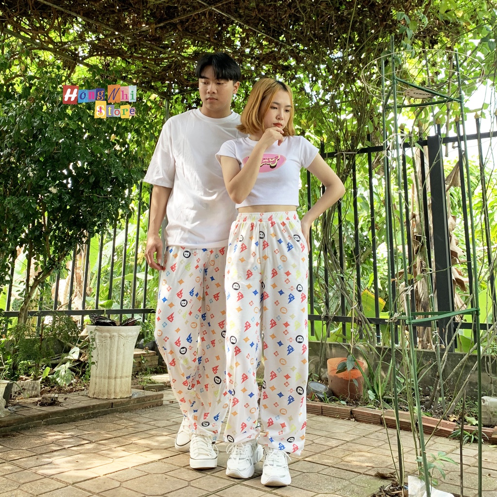 Quần Jogger 3D Ulzzang Unisex Jogger Hoạt Hình Dây Rút Lai Ống Rộng V2 - MM