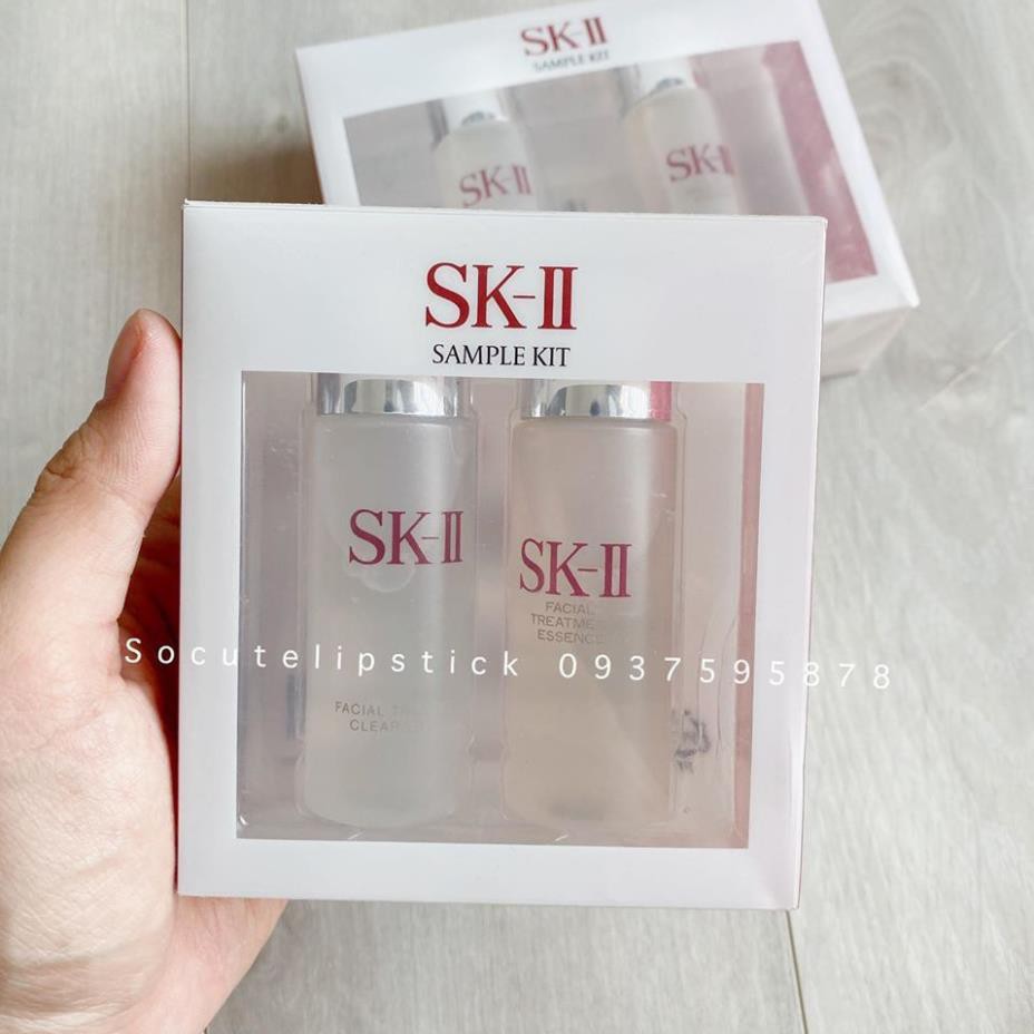 Set 2 Sản Phẩm Skii - Nước Hoa Hồng Facial Treatment Clear Lotion Skii và Nước Thần Facial Treatment Essence Skii 30ml