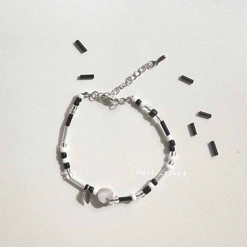 Vòng tay hoa hạt cườm cầu vòng Vòng tay handmade by @halli_store