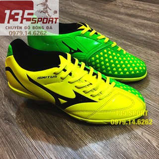 [FREESHIP 99K]Giày đá bóng Mizuno Ignitus TF Vàng xanh (Combo Giày + Túi rút)